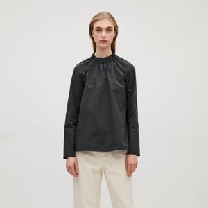 COS | Black Blouse Gathered Neckline